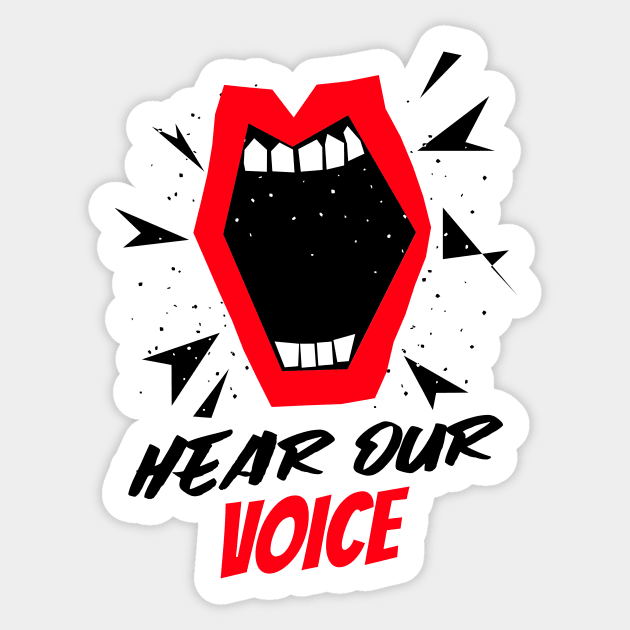 Hear Our Voice / Black Lives Matter / Equality For All Sticker by Redboy